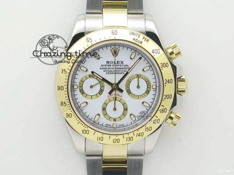 MiroTime 0520 Daytona 116520 SS YG UBF Best Edition Ice Blue MOP Crystal Markers Dial on SS YG Bracelet A Casual 2936